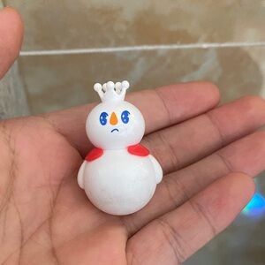 Cute Snowman Figurine with Crown